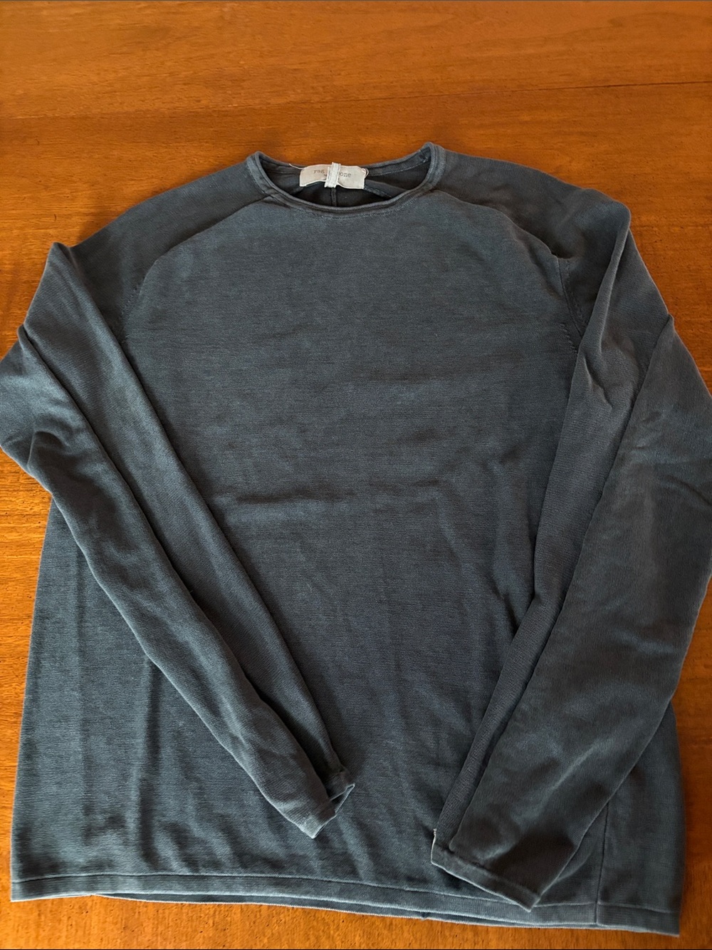 rag & bone Men's Crewneck Long-Sleeve Shirt in Charcoal Blue